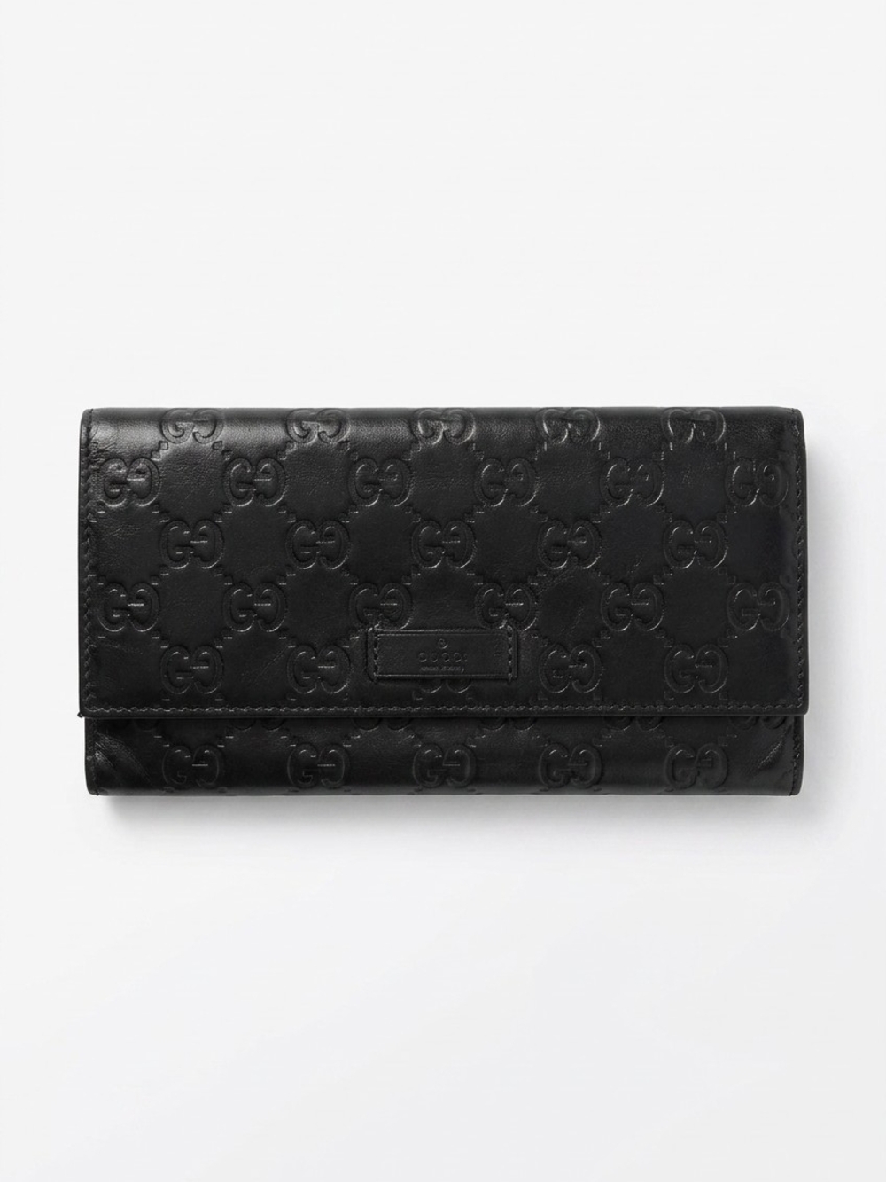 ✨️ 24-hour SALE ✨️ Gucci Black Guccissima Leather Continental Flap Wallet